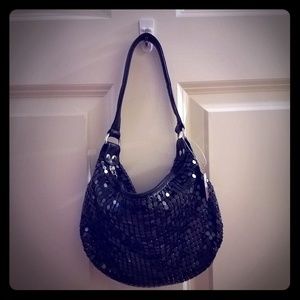 Black Sequin Small Evening Purse
